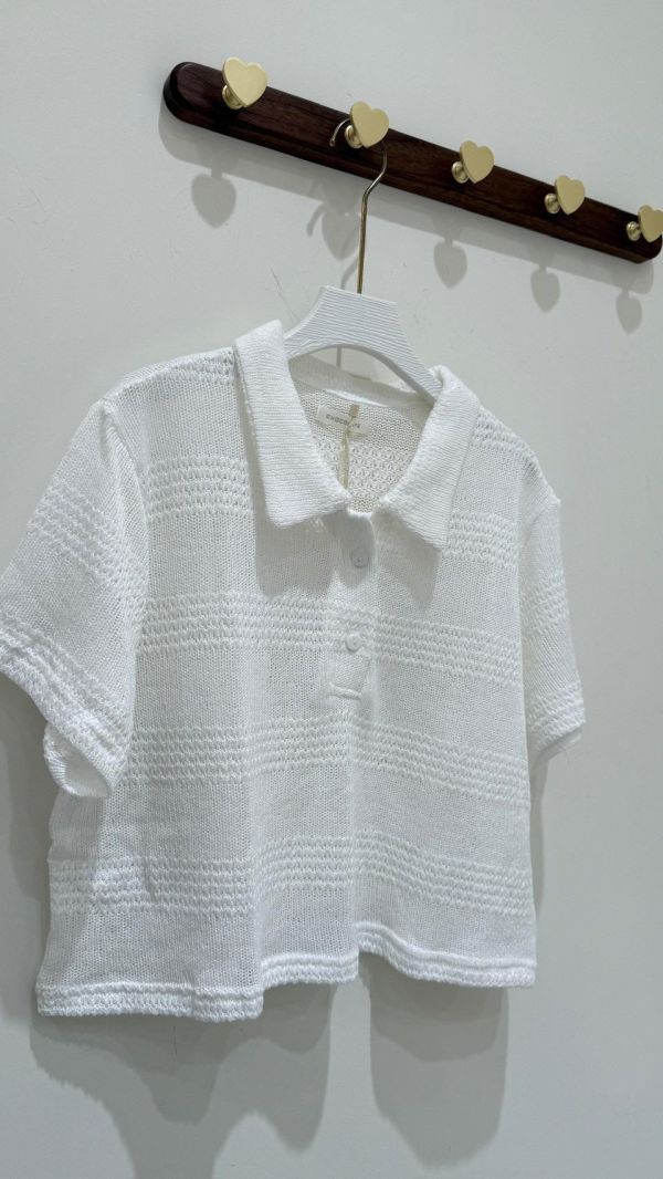 【翻領針織上衣】 