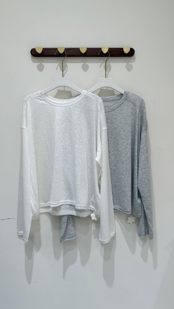 【天絲棉混紡薄透上衣】 