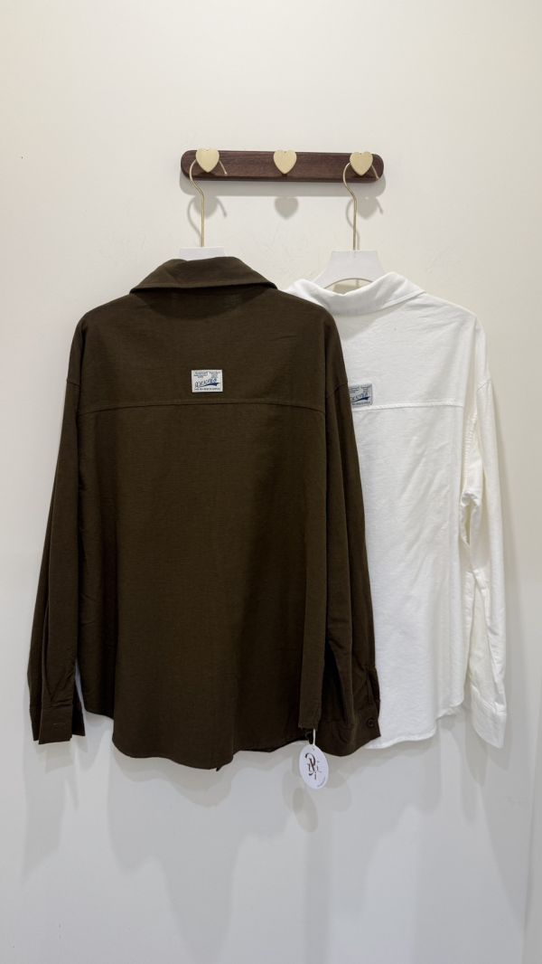 後布標細格襯衫 