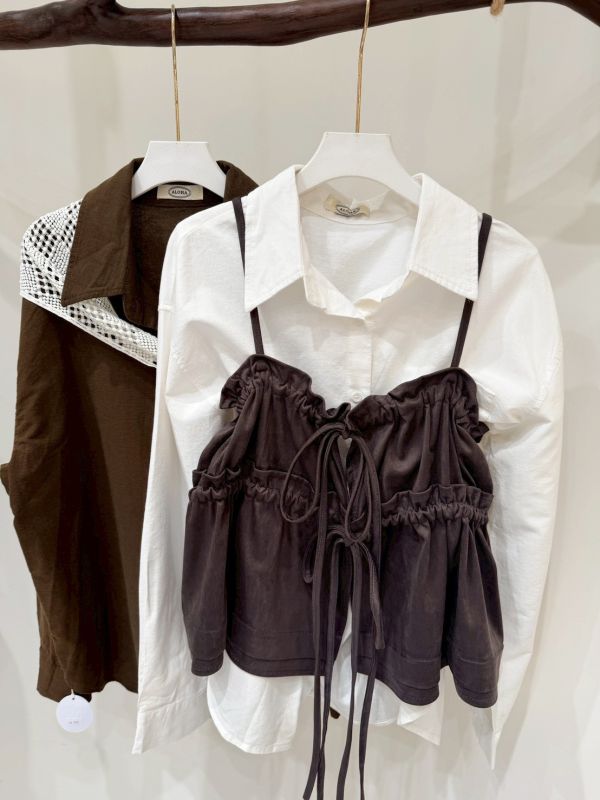 後布標細格襯衫 