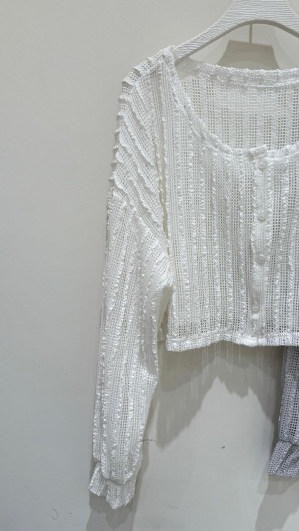 【立體肌理提花短版小外套】 