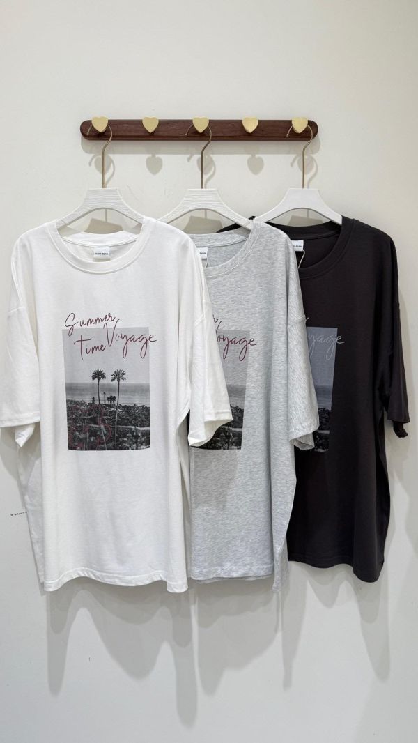 【夏日海邊插畫花大版棉】 