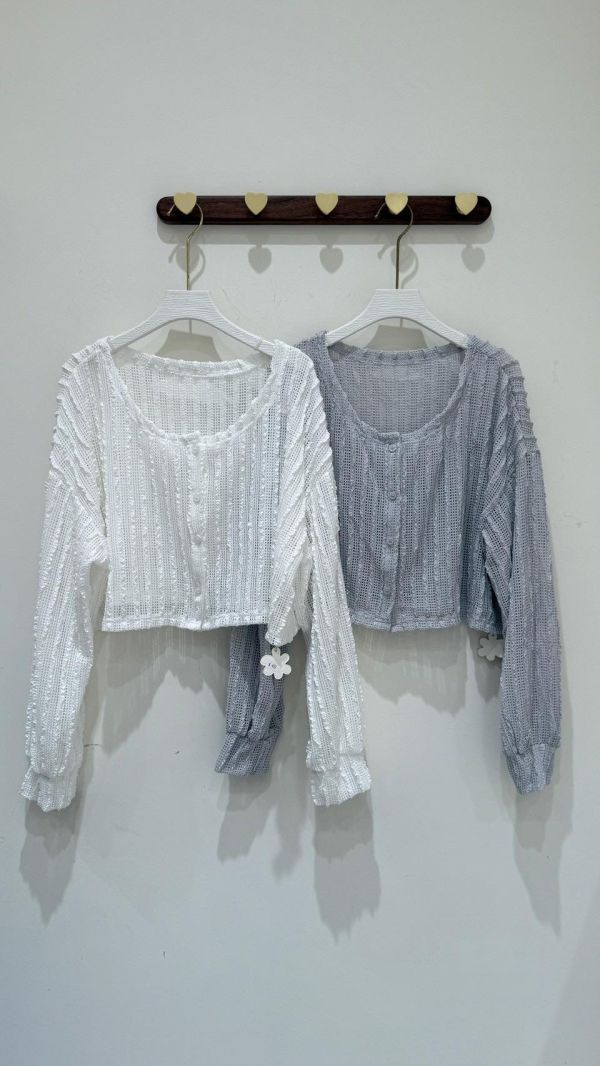 【立體肌理提花短版小外套】 