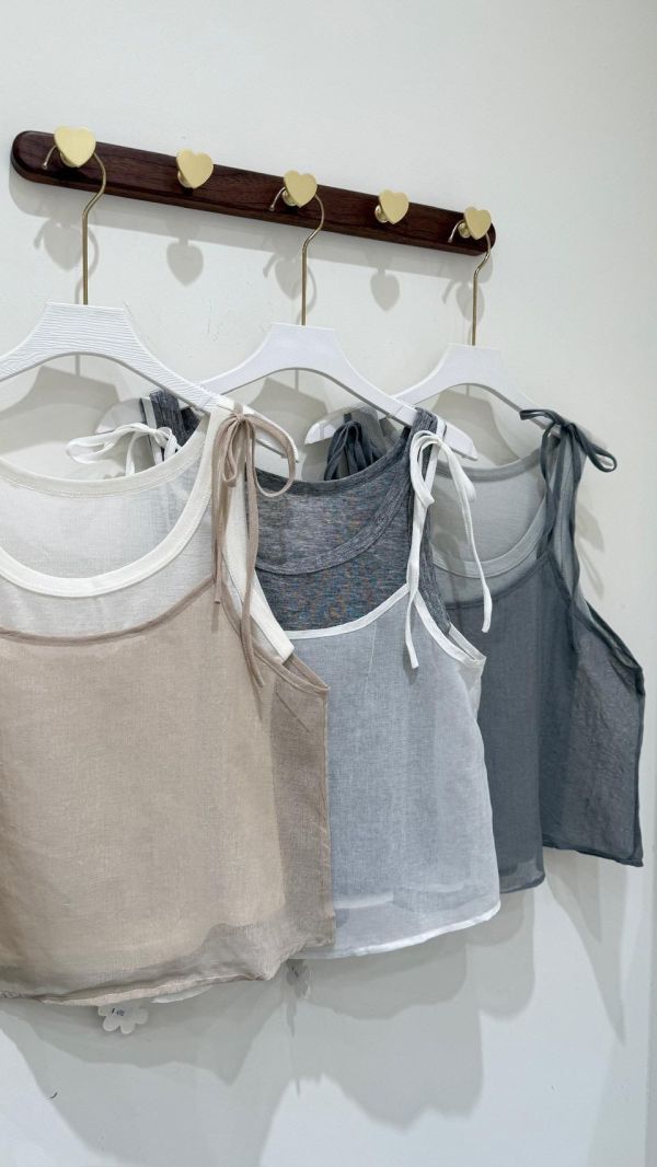 【麻紗兩件式背心套組】 