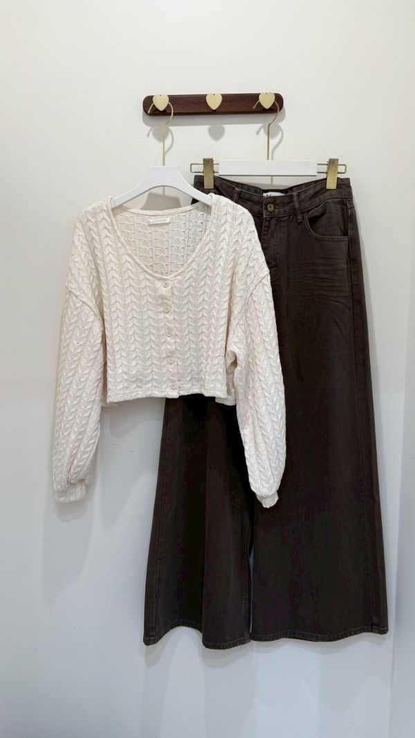 薄款麻花針織上衣 