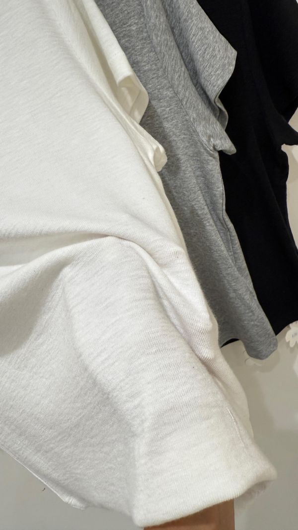 【莫代雪花棉素面短袖棉T】 