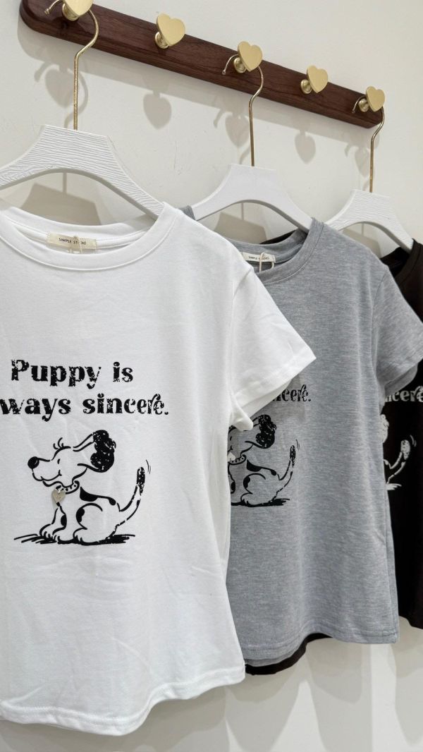 【小銀飾狗狗棉T】 