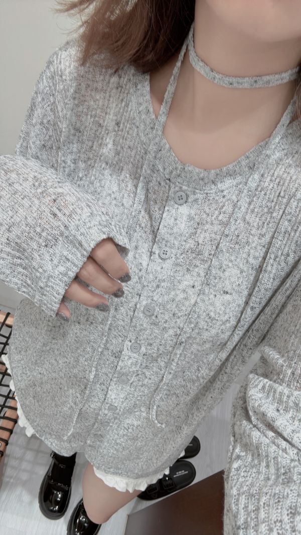 【巴黎鬆弛感針織罩衫】 