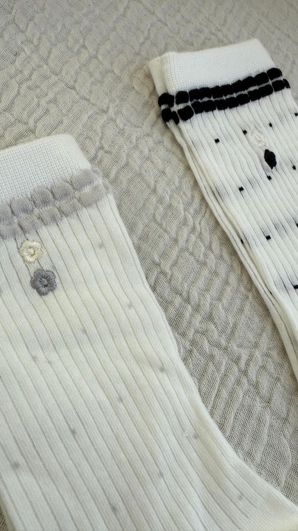 【韓國泡泡邊緣襪子】 