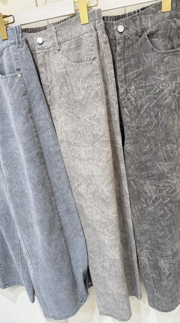 【暈染下釦牛仔褲】 