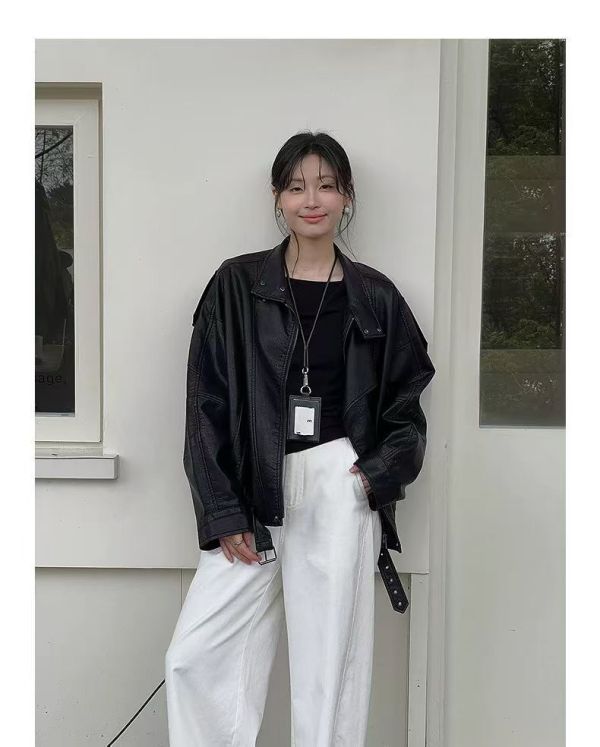 帥氣十足皮革外套 