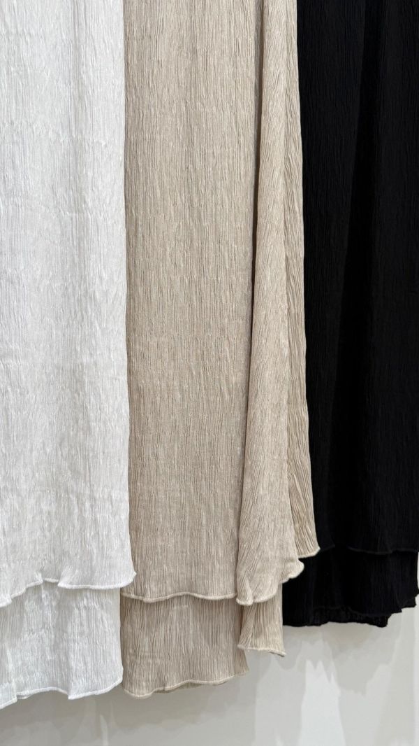 【下擺拼接樹枝紋理長裙】 