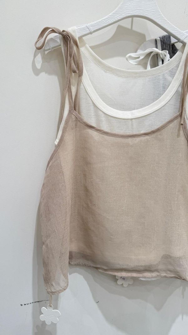 【麻紗兩件式背心套組】 