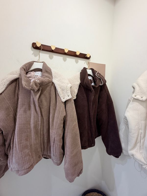 【雲感柔暖燈芯絨連帽外套】 