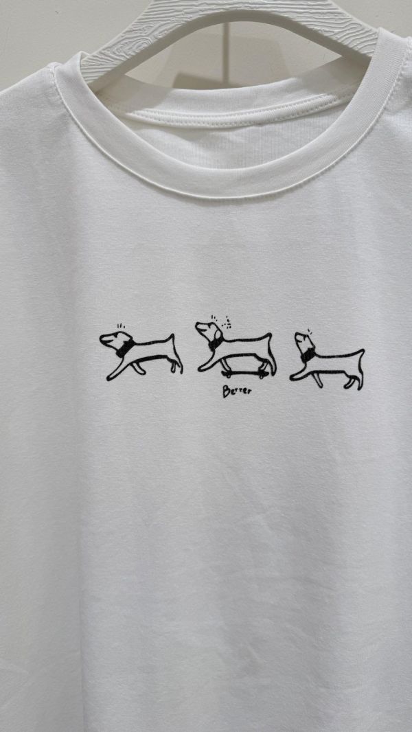 【三隻小狗插畫棉T】 