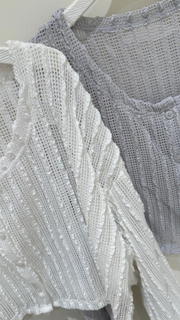 【立體肌理提花短版小外套】 