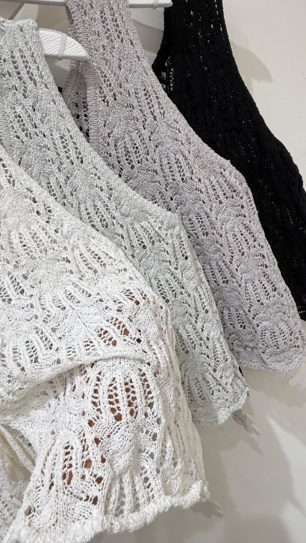 【雙綁帶針織背心】 