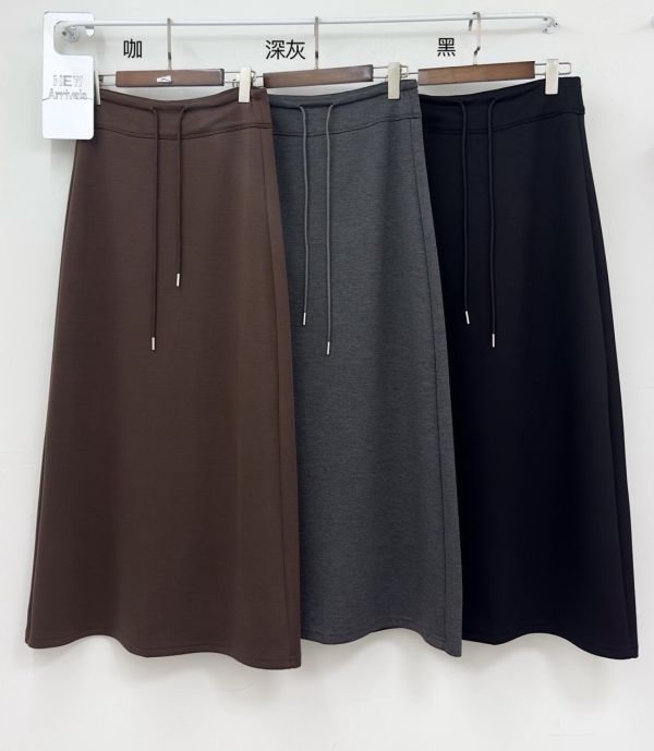 空氣層腿超長長裙 