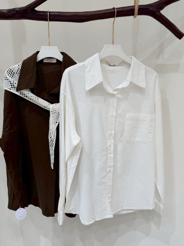 後布標細格襯衫 