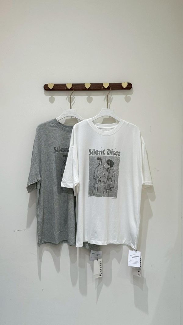 【韓版做舊圖案棉T】 