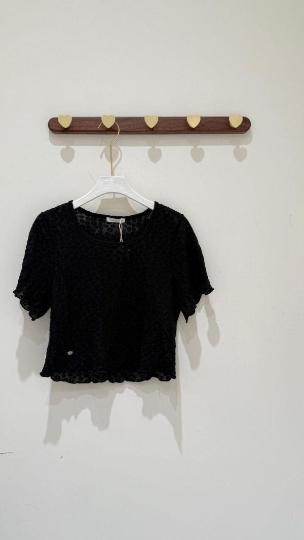 【立體提花花銀飾上衣】 