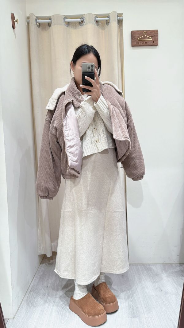 【雲感柔暖燈芯絨連帽外套】 