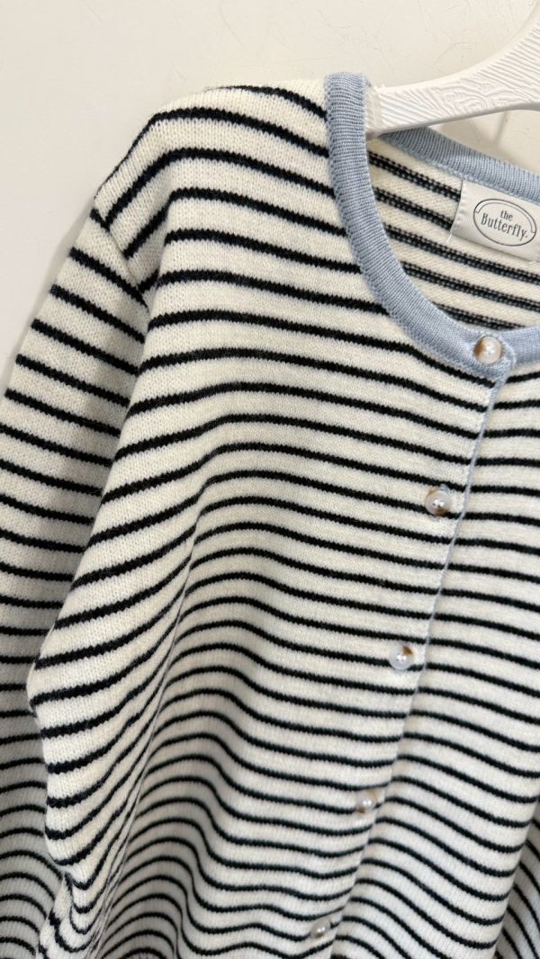 撞色條紋針織衫 