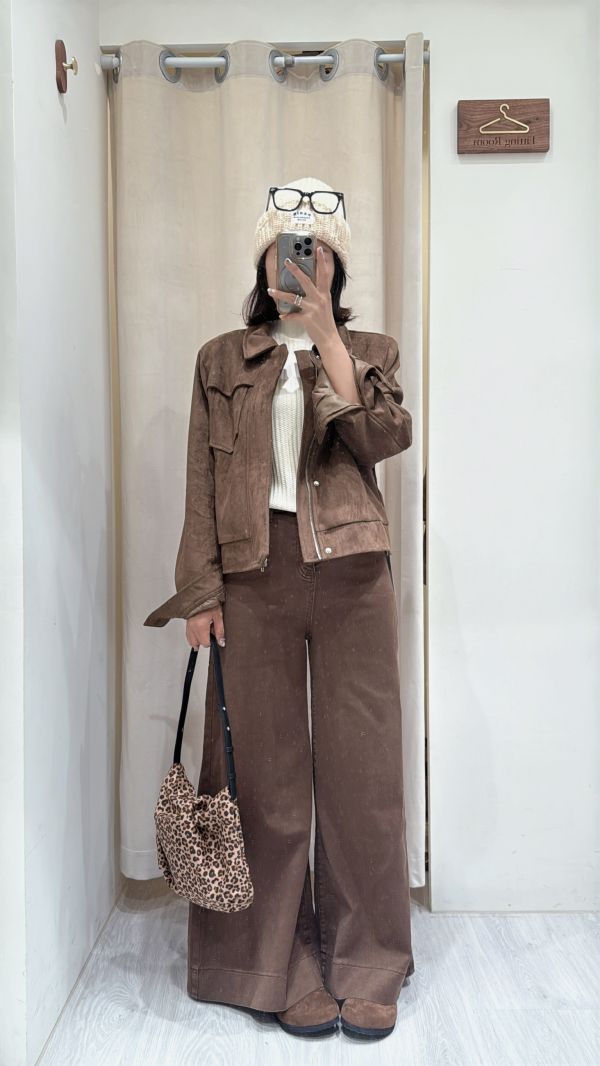 柔軟麂皮口袋外套 