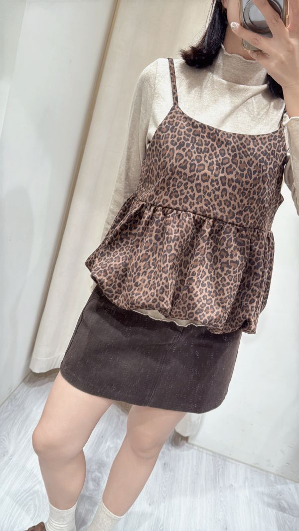 【美拉德色系褲裙-附皮帶】 