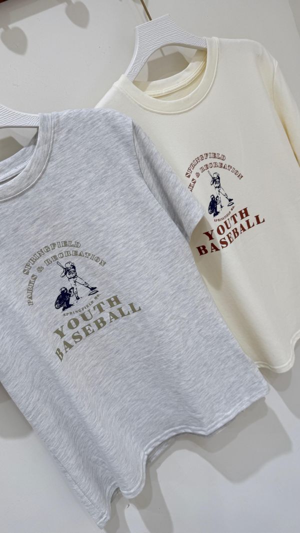 【棒球少年雲絨短袖棉T】 