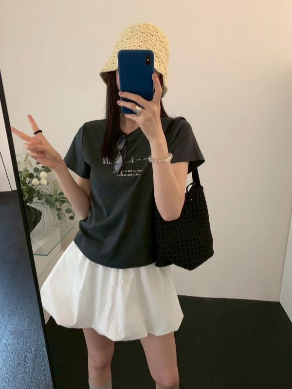 【英文草寫短袖棉T】 