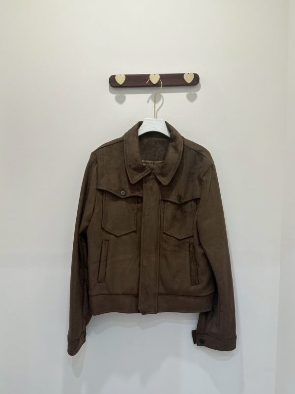 柔軟麂皮口袋外套 