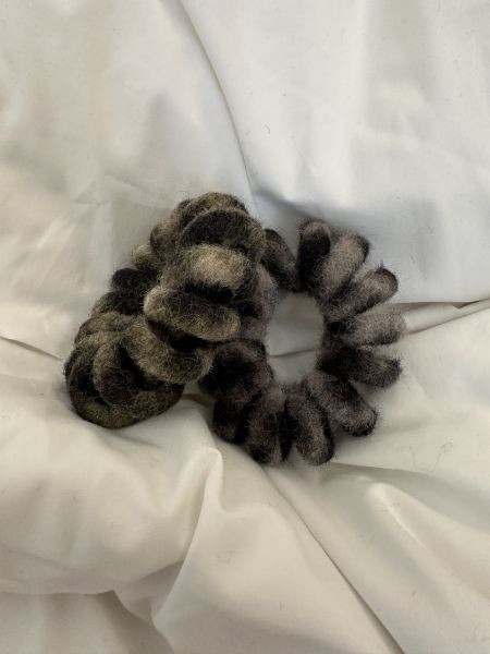 豹紋絨毛彈力髮圈 