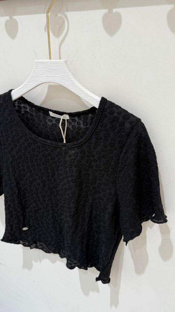 【立體提花花銀飾上衣】 