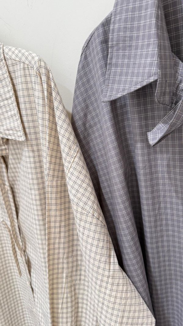 【格紋綁帶寬版襯衫】 