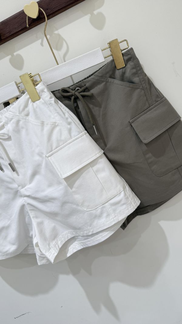 【工裝抽繩短褲】 