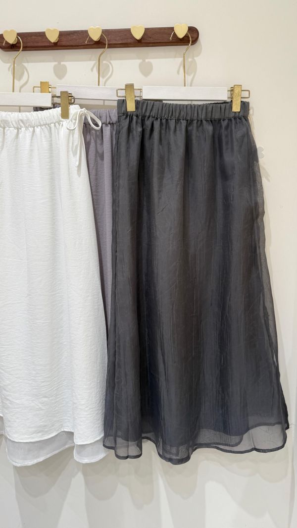 【雙面穿開衩綁帶裙】 