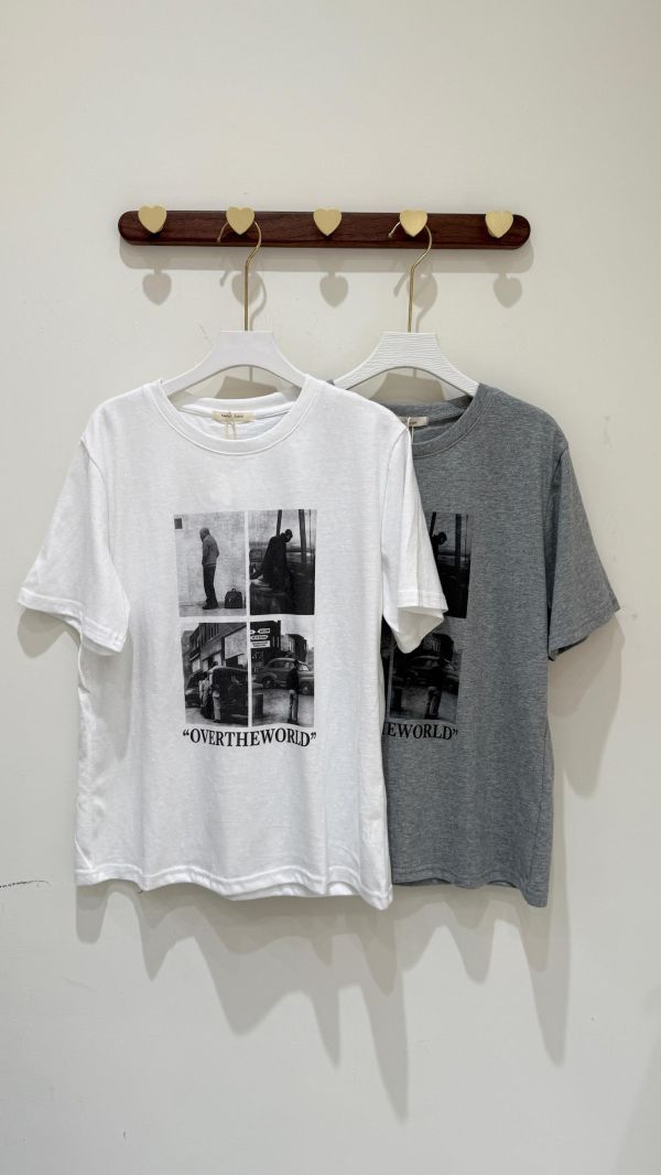 【復古照片短袖棉T】 