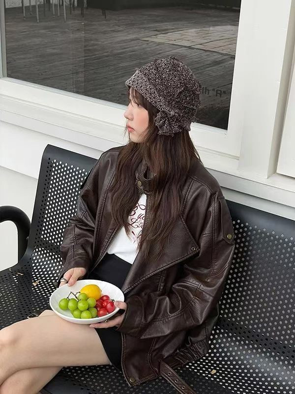 帥氣十足皮革外套 