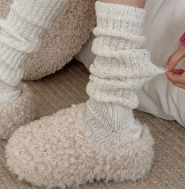 超好搭配泡泡襪套 