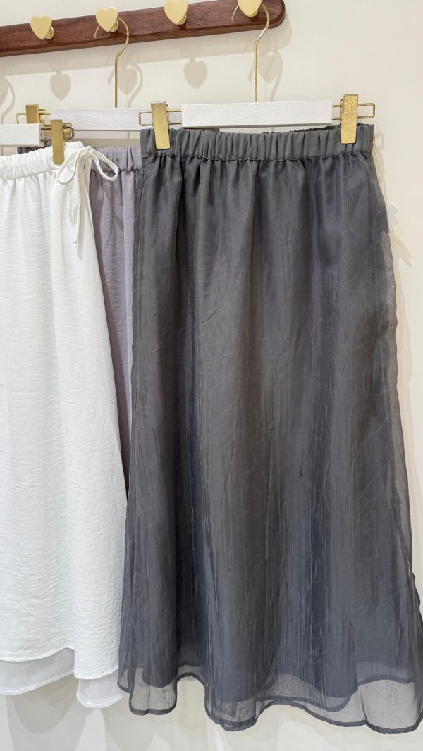 【雙面穿開衩綁帶裙】 