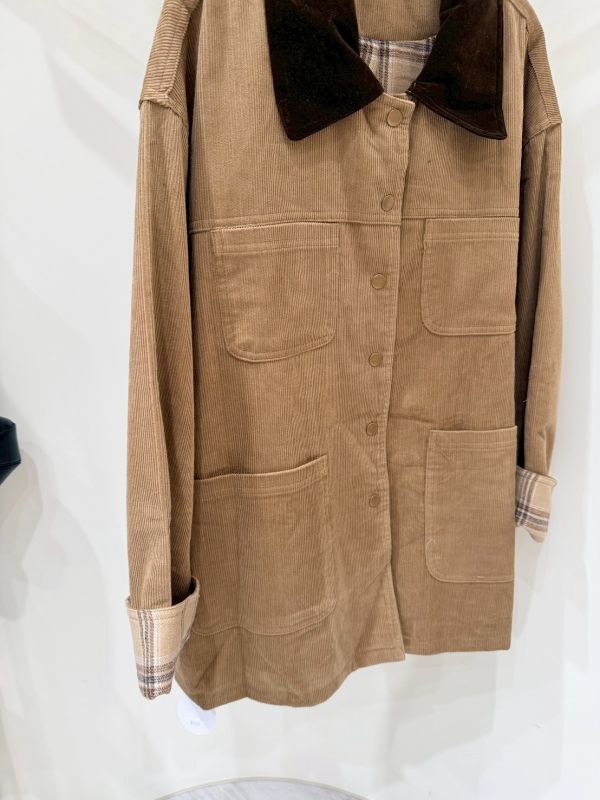 美拉德色系燈心絨外套 