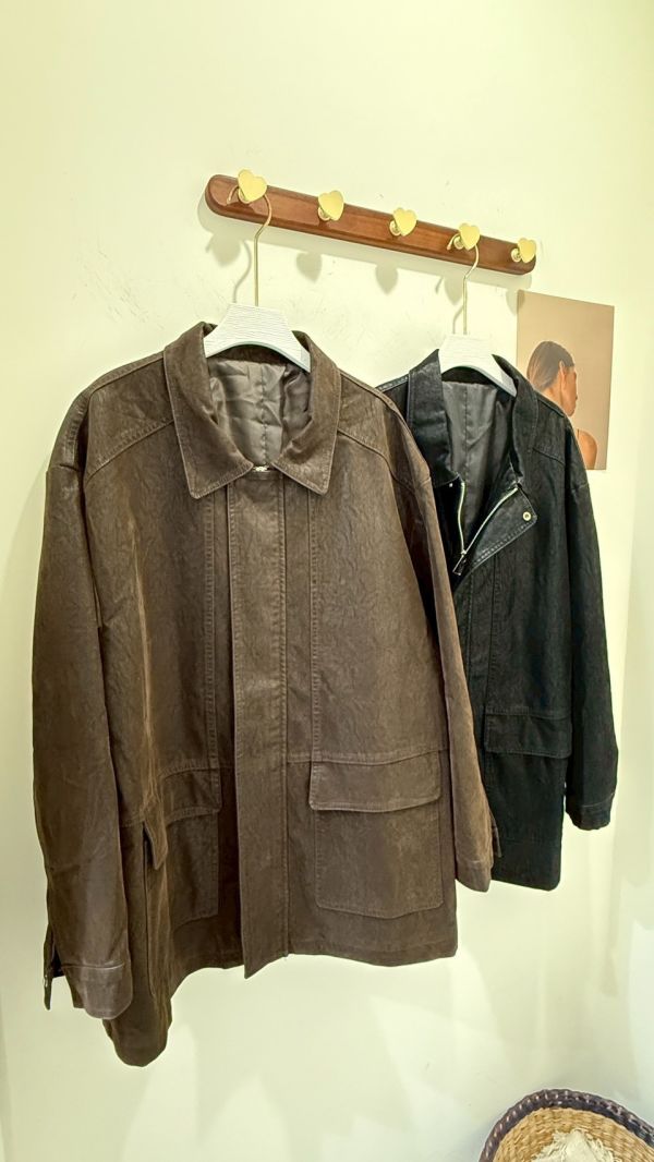 復古麂皮絨感外套 