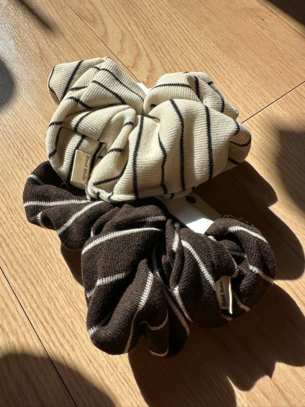 針織條紋大腸圈 