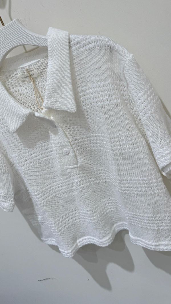 【翻領針織上衣】 