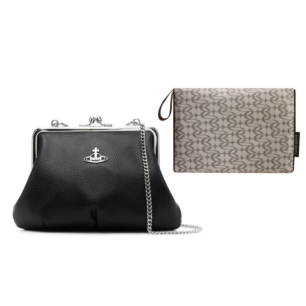 Vivienne Westwood Orb-plaque recycled leather clutch-收納專用防塌枕 包包變形軟塌,包撐,內膽包,包枕,防止發霉,愛馬仕防塌枕,Hermes,Chanel,精品包防塌枕,包包支撐, 包侍時尚,lady dior, LADY DIOR, Vivienne Vestwood 名牌包