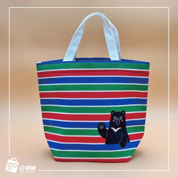 台灣黑熊茄芷圖案 保冰袋/保溫袋/便當袋 