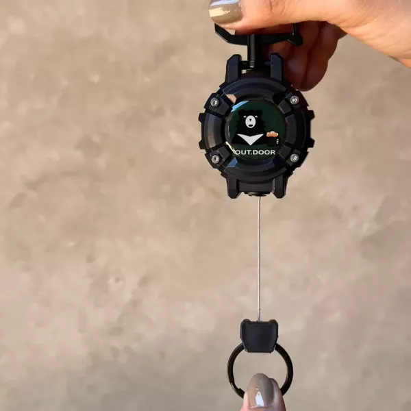 萬用伸縮拉環/證件釦/伸縮釦-台灣黑熊 