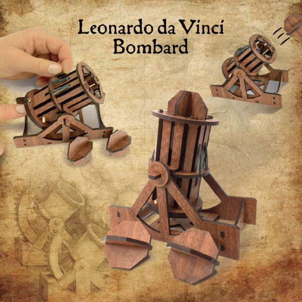 達文西迷你模型套件-大砲 