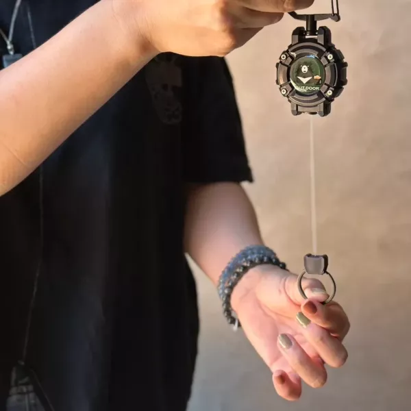 萬用伸縮拉環/證件釦/伸縮釦-台灣黑熊 